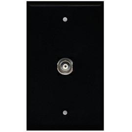 RiteAV BNC Video Wall Plate with Keystone Coupler Type Jack - 1 Port - Black