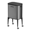 MRBIN Metal Kitchen Trash Can with Wheel Legs, 36L /