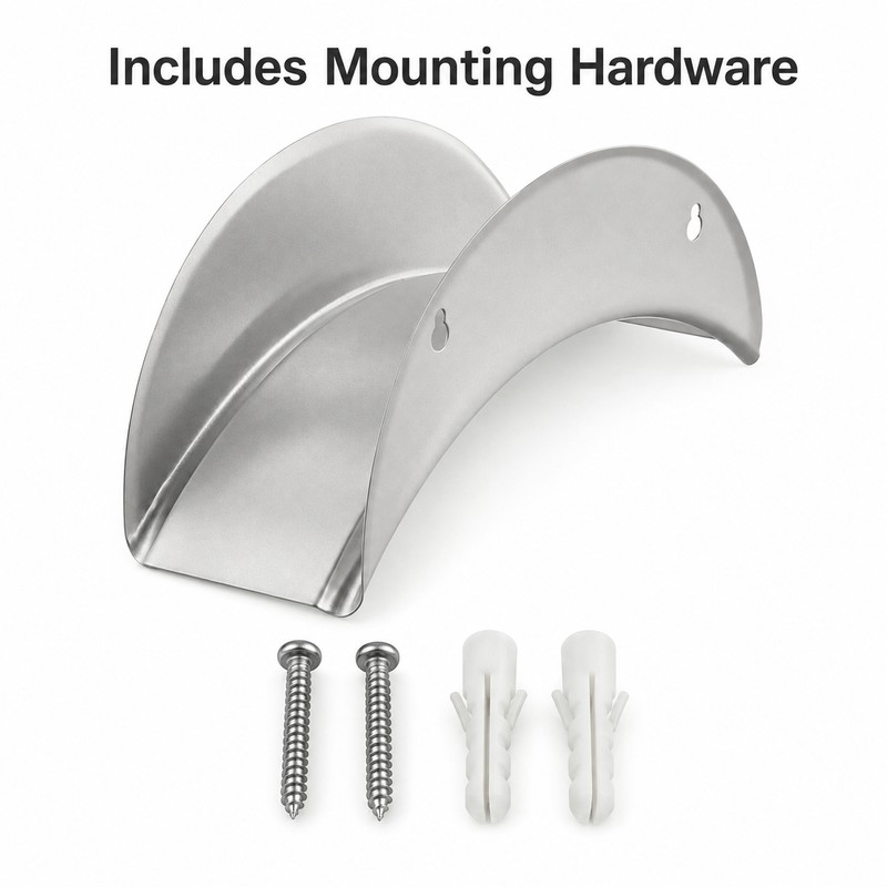 Wall Mount Garden Hose Holder for Outdoor Storage - Heavy