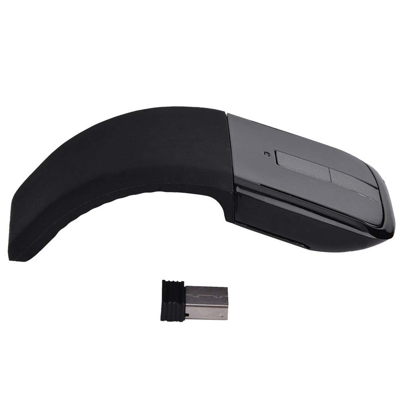 Yunseity Foldable Arc Touch Mouse, USB Receiver for PC Notebook,