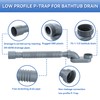 Flexible Freestanding Tub Drain Kit, Low Profile Flat P Trap