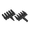 1 Pair Solar Panel Connector T Branch Cable Splitter Coupler