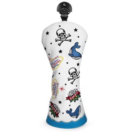 Golf Headcovers Golf Driver Fairway Hybrid Head Cover Goat Hill Park Premium Leather Waterproof Driver Fairway(FW) Wood Hybrid(UT) with Number Tags (for Hybrid(1pcs))