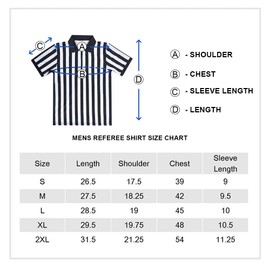 TOPTIE Sportwear Men's Pro-Style Referee Shirt with Quarter Zipper for Basketball Football Soccer-M