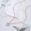 TseenYi Rhinestone Leaf Necklace Imitation Diamond Leaf Pendant Necklace Gold