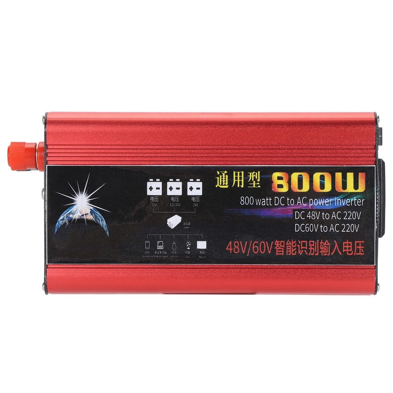 800W Solar Car Power Inverter DC48V 60V To AC220V Power