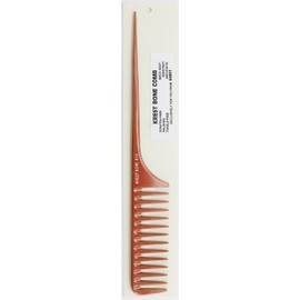 Krest Bone 11 1/2 Inch Large Space Teeth Rattail. Professional Heat Resistant Styling Comb. Detangle, Sectioning Comb