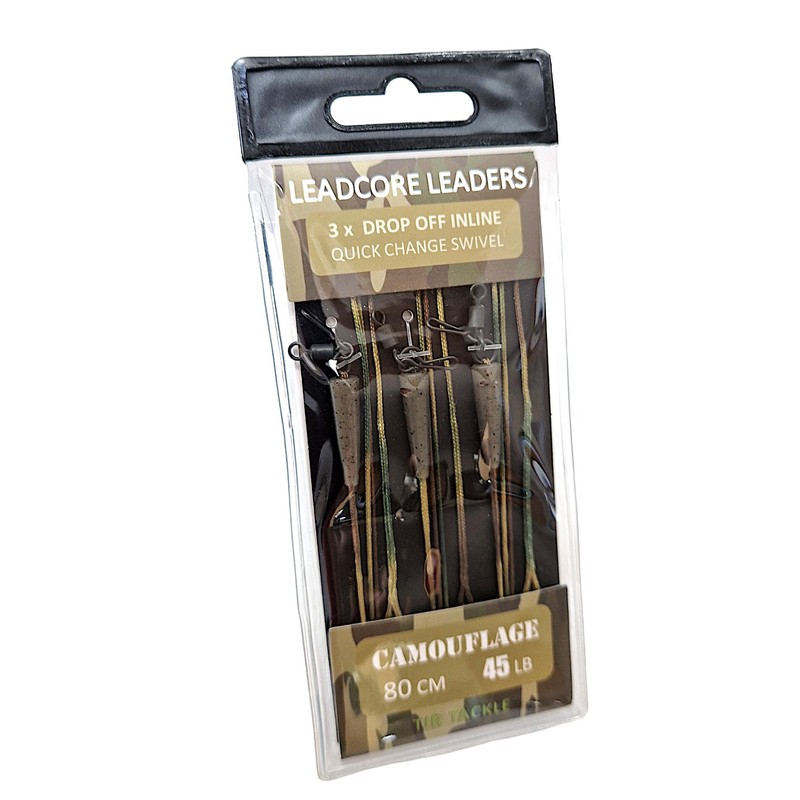 TJR Tackle Camo QC Drop Off Solid Bag Leadcore Leaders