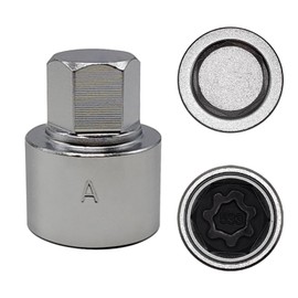 JEUCLEL 533 Wheel Locking Nut Key Compatible with VW VAG Volkswagen, Wheel Lock Nut Socket Adapter, Wheel Anti-Theft Lug Nut Removal Tool, Anti-Theft Screw Remover, JEUS277