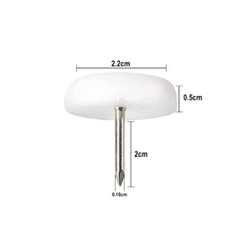 ebuyerfix 50 Pcs Furniture Feet Nail Nylon Chair Feet Plastic Floor Protector with Nail on Slider Glide Pads 20mm for Sofa Desk Table Leg Stools Wooden Furniture Protection