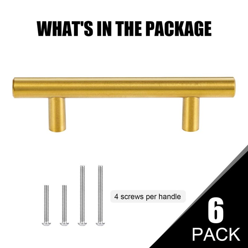 CZC HOME 6 Pack 5 Inch Cabinet Pulls, Stainless Steel