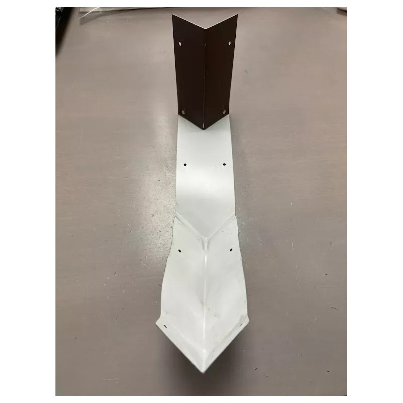 Quality Aluminum 6" Gutter Outside Strip Mitre