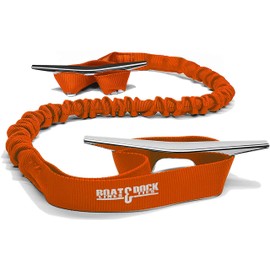 Boat Lines & Dock Ties Boat Dock Tie Bungee Cord, Double 9-Inch Loop Ends, Made in USA, Pack of 2(Orange, 36 inch)