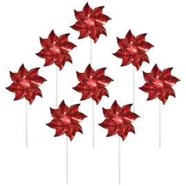 In the Breeze 2706 Mylar Pinwheel Decorative Spinner Bag, Red Sparkle/8 Pieces