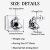 Viking Earrings for Men Women 925 Sterling Silver Black Celtic