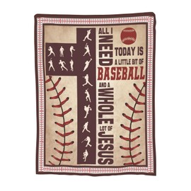 Baseball Blanket Baseball Throws Blanket Sports Lover Gifts Throw Blankets Baseball Decor Soft Cozy Fleece Plush Warm Flannel Bedding Blanket for Men Boys Kids Adults Couch Bed 40"X50"