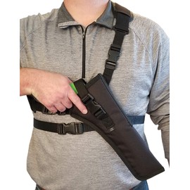Silverhorse Holsters Chest/Shoulder Gun Holster | Fits Thompson Center Contender in 10" - 16" Barrel Lengths (14" Barrel Right Hand, Black)