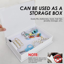 3 PCS Magnetic Decorative Fake Books, Fashion Fake Book Box, Stacked Hardcover Faux Books, Display Fake Books, Black White Decor Books with Storage Function, for Home/Coffee Table/Bookshelf/Office (B)