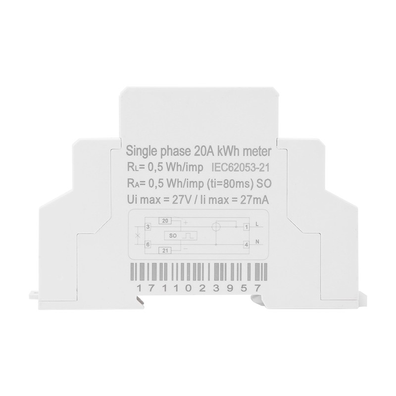 Digital LCD Single Phase Din Rail 5-20A Electronic Energy KWh