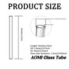 Glass Blowing Tubes, 6pcs 4inch Long Clear Borocilicate Glass Tubes