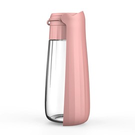 Pink Collapsible Dog Water Bottle 550ml Portable Pet Water Dispenser with Wide Bowl for Walking Hiking Travel Leakproof Design Eco Friendly Materials