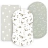 Ultra Soft Stretchy Jersey Knit Fitted Bassinet Sheets 3 Pack,