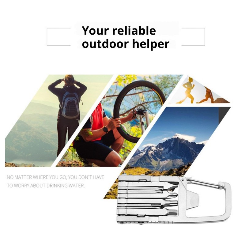 Multi-Functional Stainless Steel Pocket Tool – 13-in-1 Portable Folding Tool