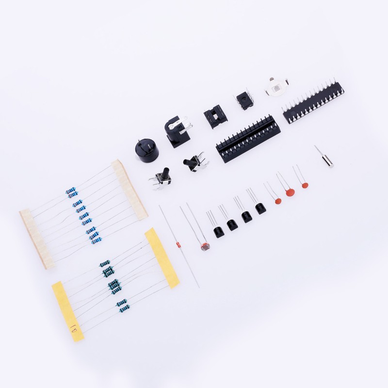 Compact 4-digit DIY Digital LED Clock Kit Light Control Temperature