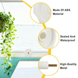 ACOSIY 6 Pack RV Window Knob Replacement for Vent, 2.25" Diameter RV Window Crank Handle with 1" Shaft, Plastic Knobs Vent Crank Hardware Set for Travel Trailer Motorhome Camper (White)