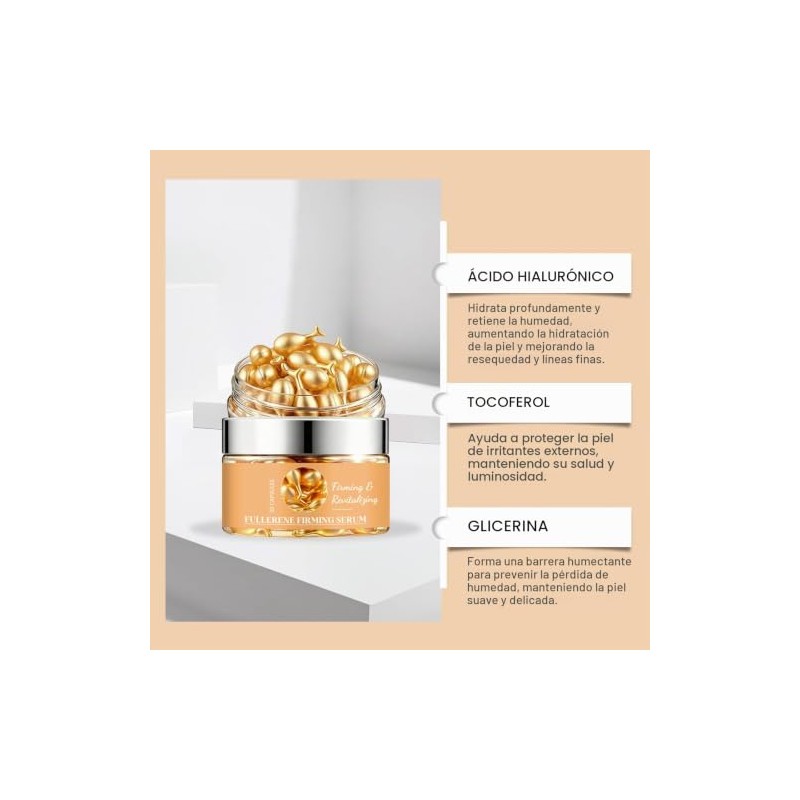 Cápsulas de Sérum Facial Rejuvenecedor, 30 Uds