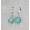 Sterling Silver oval turquoise Earrings