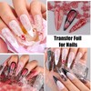 Lace Nail Foil Transfer Sheets, 10 Rolls Black White Red