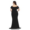 Mommy Jennie Long Maternity Dress for Photoshoot Stretchy Pregnancy Ruffle
