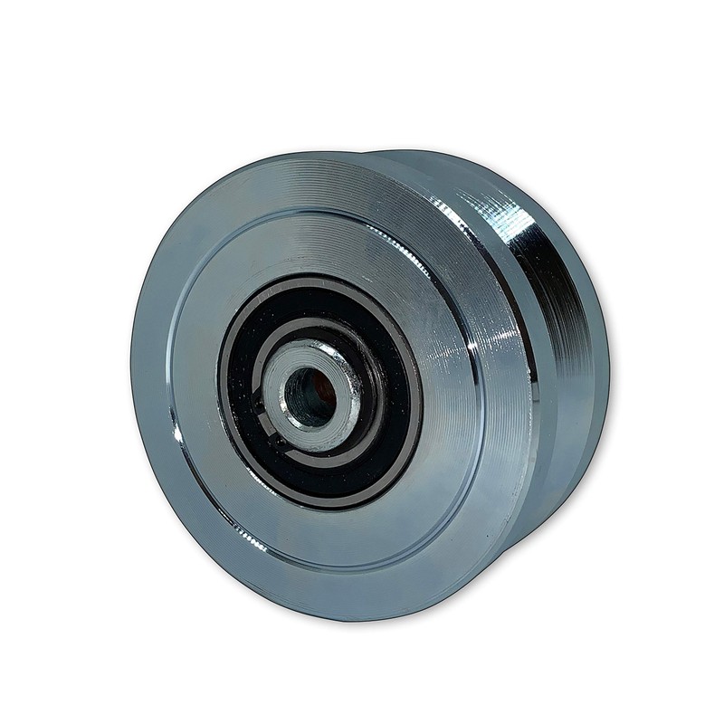 Slide Gate V Groove Wheels 4” Double Bearing Bolted External