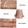 LIFKOME 1pc Rose Gold Sequin Tablecloth Decorative Table Cover for