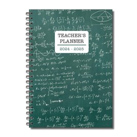 Cherry 2024-2025 Teacher's Planner | A5 Spiral Bound | Weekly Lesson Plans, Attendance, Grades & More | 120 Pages | Durable & Practicle Design | Sums Cover