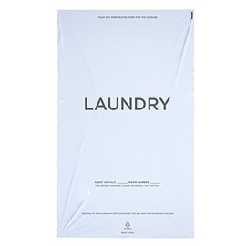 WELCOME Laundry Bags Hospitality - 14 X 24 Hotel Laundry Bags - Tear Tape Tie Closure White Plastic (Case of 1000)