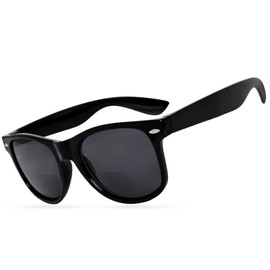 FONHCOO Bifocal Sunglasses for Women Men Classic Sunglasses Readers, Outdoor Reading Sunglasses with UV400 Protection（Black 2.5） Bifocal Sunglasses