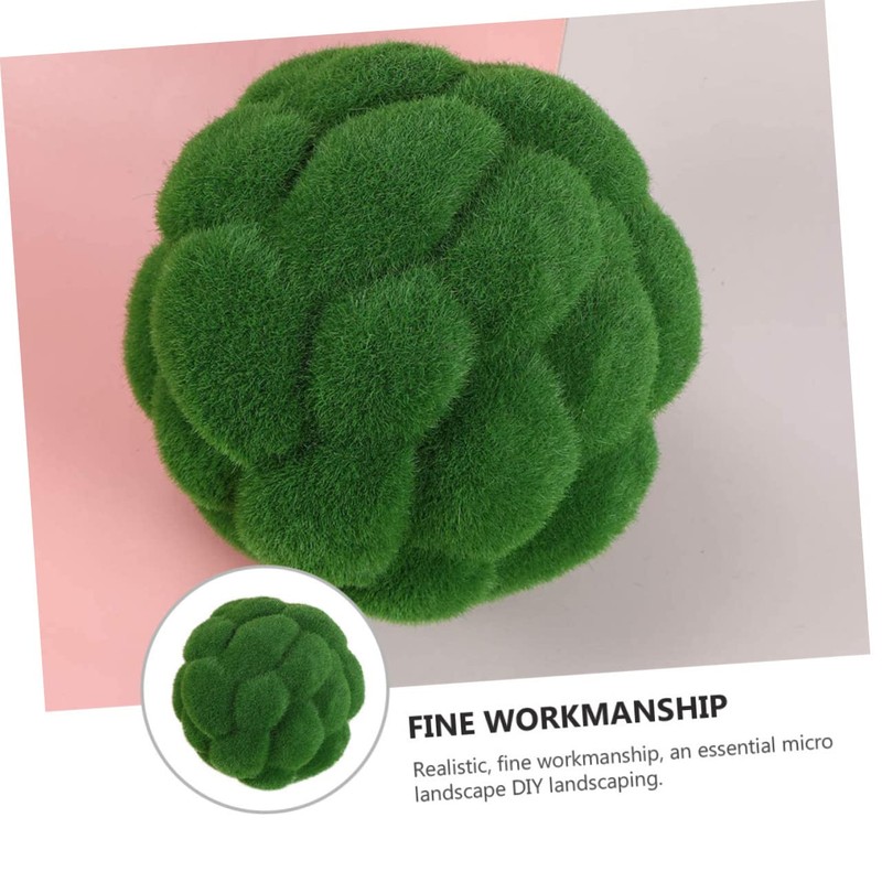 TEHAUX Artificial Moss Topiary Ball Home Decor Fake Moss Ball