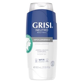 GRISI Shower Gel Neutro, 800 ml  Jabón Líquido Corporal Hipoalergénico  Ideal para piel sensible.                                                     