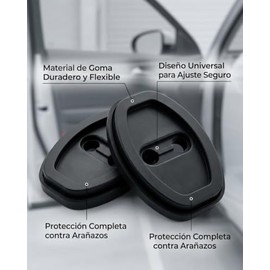 8 Piezas Protector Puertas Automovil, Protector De Puertas Automovil Para Reducción De Ruido Y Protección Anticorrosión, Diseño En Silicona Negra De 6