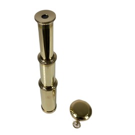 Handmade Nautical Shiny Brass Pocket Compass and Handheld Golden Look Pirate Spyglass Sailor Instrument Marine Telescope
