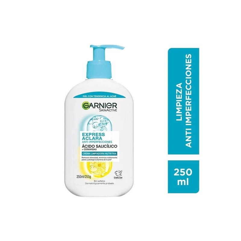 Limpiador facial Garnier skin active express aclara anti imperfecciones 250ml