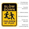 PHTTULE Slow Down Sign Children at Play Sign 2-Pack, 18"