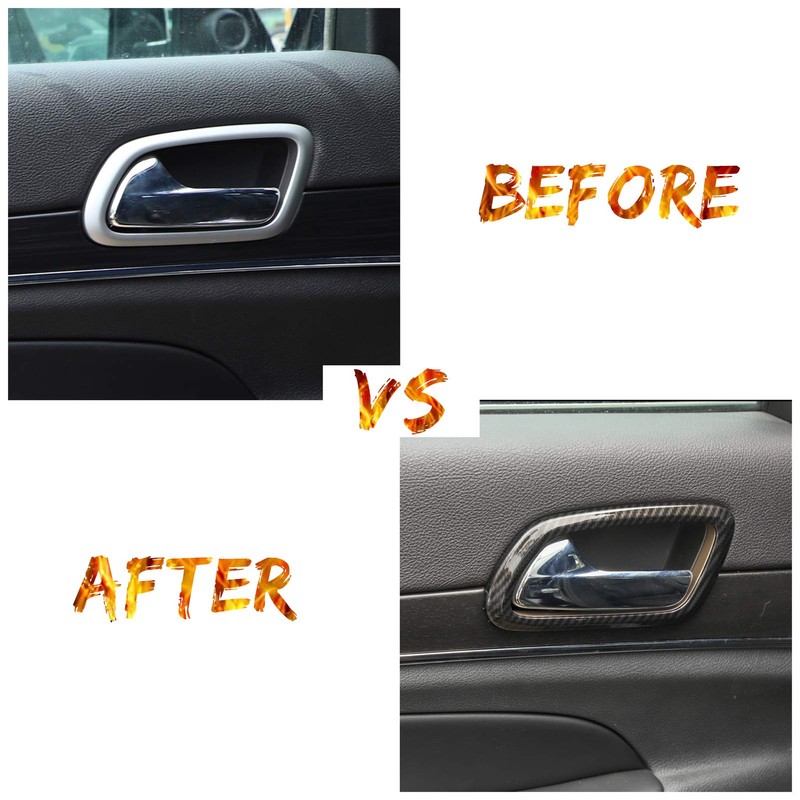 JeCar Inner Door Handle Decoration Ring ABS Interior Trim Cover