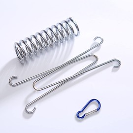 HUANGY Stainless Steel Double Hook Sun Sail Awning Accessories for Tension Springs, Tent Tensioner Awning for Camping Tents, Awnings, Fixing Accessories, Tension Springs Against Rust