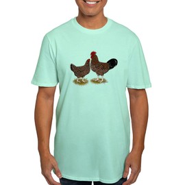 CafePress Speckled Sussex Chickens Men's Fitted T Shirt (Dar Men's Fitted Graphic T-Shirt