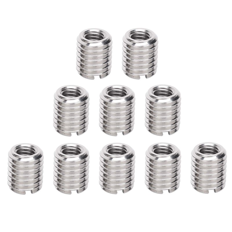Fafeicy 10Pcs Threaded Insert Nuts, Stainless Steel Hex Socket Screw