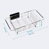 JASIWAY Dish Drying Rack in Sink, Expandable Stainless Steel Dish