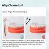 Denture Cleaning Brushes 2-Pack with Dual-Angle Heads - Soft Nylon